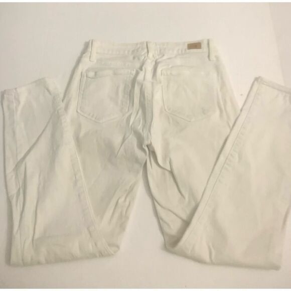 White Paige Denim Distressed Skinny Jeans - Picture 3 of 7